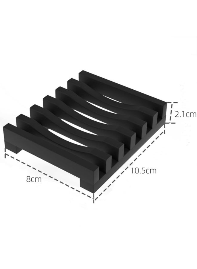 1 pcs Soap Dish, Bar Soap Holder, Non-Slip Bathroom Accessories Soap Case Saver, Self Draining Soap Container Soap Drainer Shower Soap Dish, Silicone Holder for Soap, Sponges, Scrubber - Image 5
